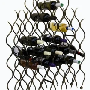 DanDiBo Scaffale-Vini “Grand Feu” Metallo Ferro-battuto per 40 Bottiglie Porta Bottiglie 95cm