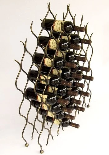 DanDiBo Scaffale-Vini “Grand Feu” Metallo Ferro-battuto per 40 Bottiglie Porta Bottiglie 95cm
