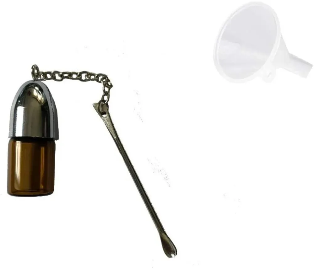 Dispenser/ Porzionatore vetro con cucchiaio incluso. Imbuto (36mm / marrone)