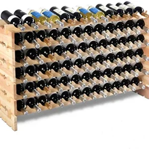 DREAMADE Cantinetta Portabottiglie Legno Scaffale Porta Vino per 72 Bottiglie per Casa Bar Ristorante