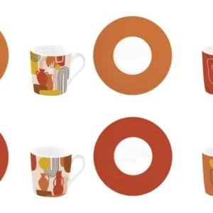 Easy Life Espresso Cup con Somter Subtager Coffee Mania 6er Terracotta 100ml ELR0126Terc