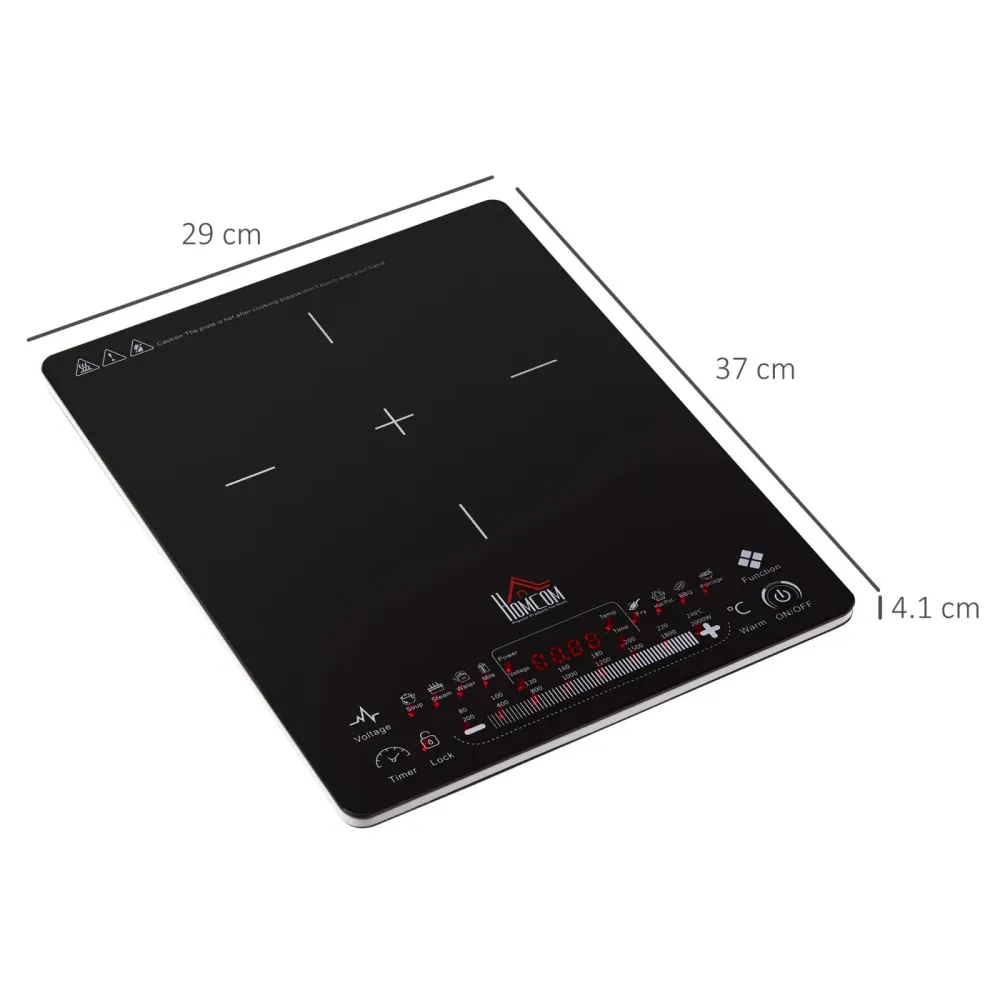 EASYCOMFORT Piastra Induzione Portatile con Display LED-Nero