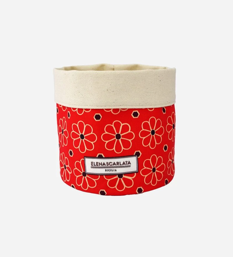 Cestino portapane Maiolica Fiore Elena Scarlata