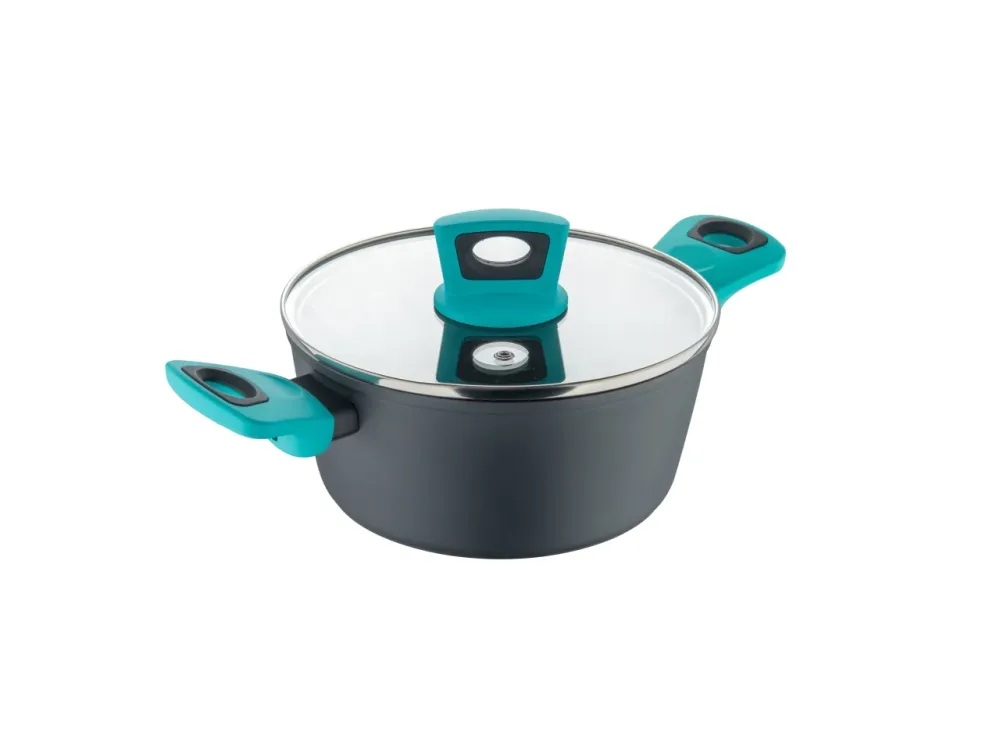 Emotion casseruola alluminio forgiato con coperchio 20xh.9,5cm per piani ad induzione