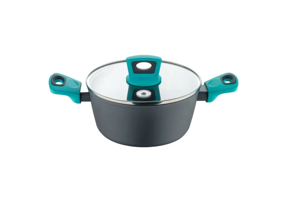 Emotion casseruola alluminio forgiato con coperchio 20xh.9,5cm per piani ad induzione