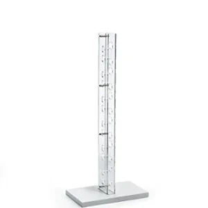Portabottiglie da terra metacrilato su base legno laccata bianca. Disponibile nei colori: trasparente, satinato Contiene 1...