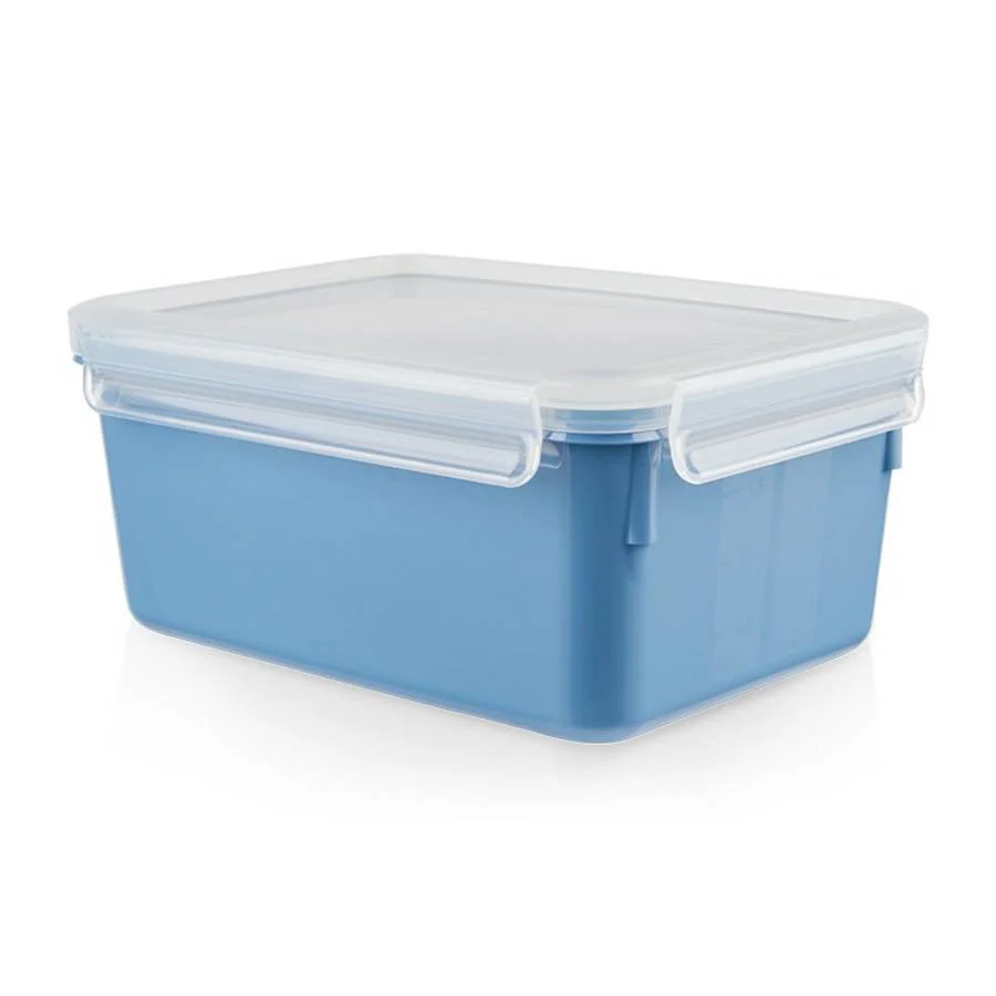 EMSA Contenitore per alimenti 2,2 L, 22,5 × 16,3 × 9,9 cm, Polipropilene (PP)/Elastomero termoplastico (TPE), Blu