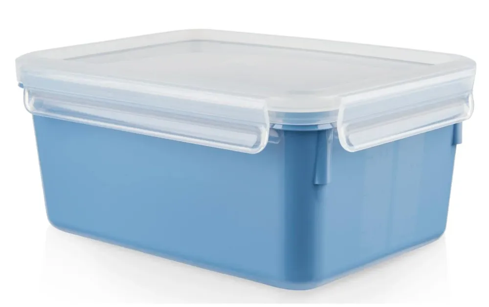 EMSA Contenitore per alimenti 2,2 L, 22,5 × 16,3 × 9,9 cm, Polipropilene (PP)/Elastomero termoplastico (TPE), Blu