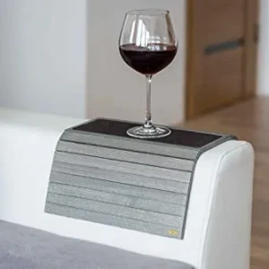 EWART WOODS Bracciolo per Divano Legno Tray Protector bracciolo Tavolo Divano Tavolo Sottobicchiere Tessuto Colore Tavoloz...