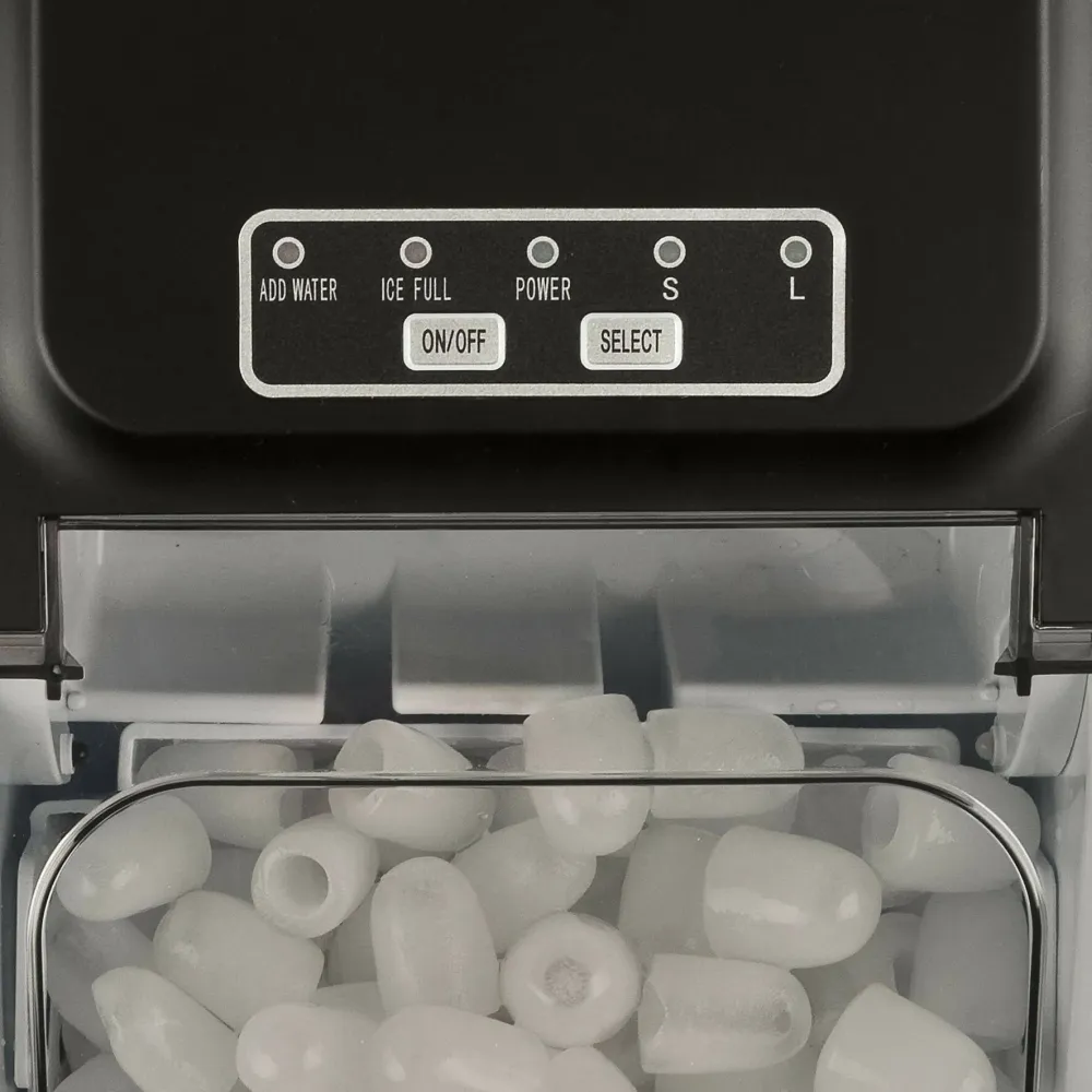 Fabbricatore di ghiaccio 2 misure cubetti 12kg 24h casa cucina 1400 cubetti