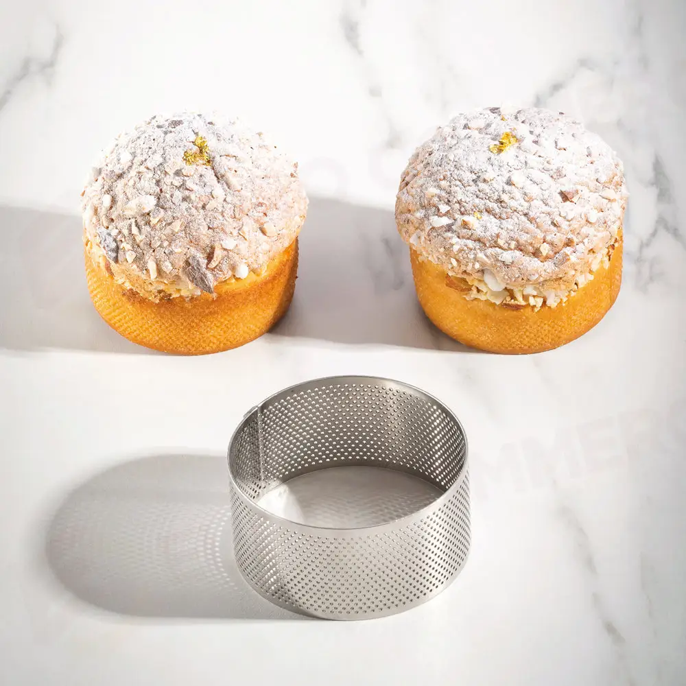 FASCIA MICROFORATA ACCIAIO PER VIENNOISERIE JOHAN MARTIN - FORMA CERCHIO Ø MM 90X45 H - XF53 - PAVONI ITALIA