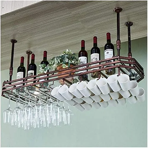 FCXBQ Portabottiglie per Uso Domestico, Decorazione Creativa Europea, Appendiabiti per Bicchieri da Vino, portabottiglie p...