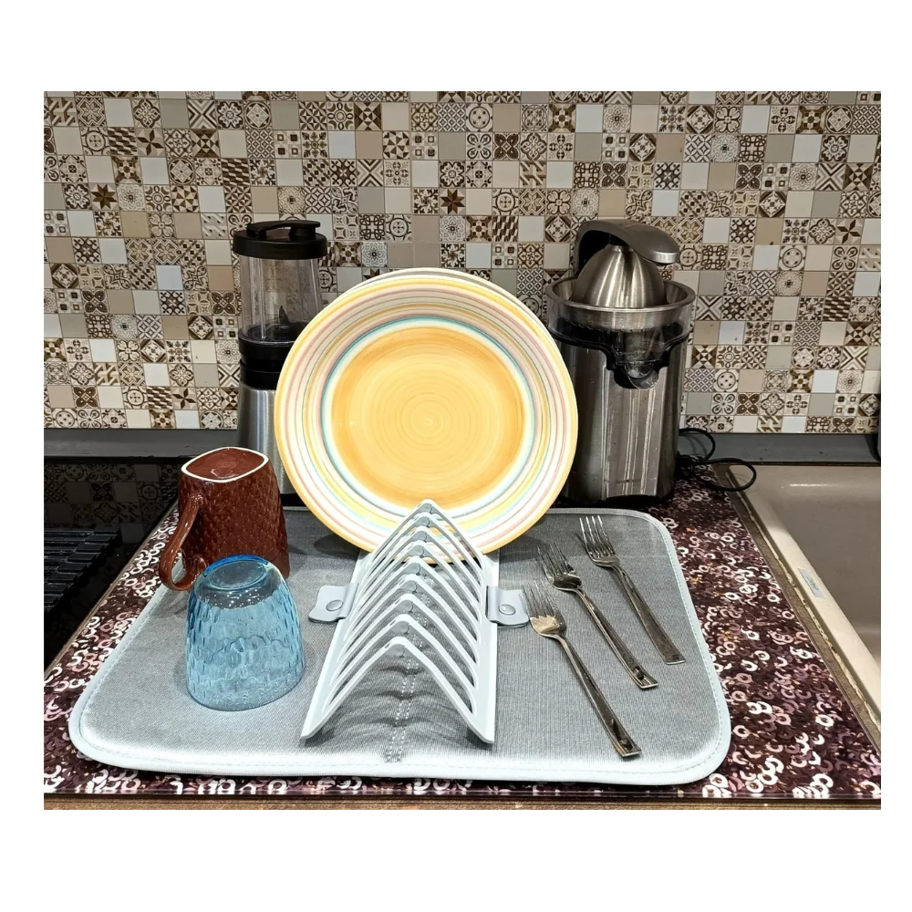 Scolapiatti Microfibra con Rastrelliera 46x36 cm, 3 Strati FERCASASHOP