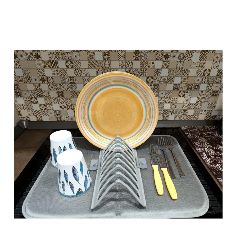 Scolapiatti Microfibra con Rastrelliera 46x36 cm, 3 Strati FERCASASHOP
