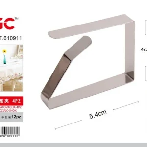 FERMATOVAGLIA 4PZ ACCIAIO INOX --144--