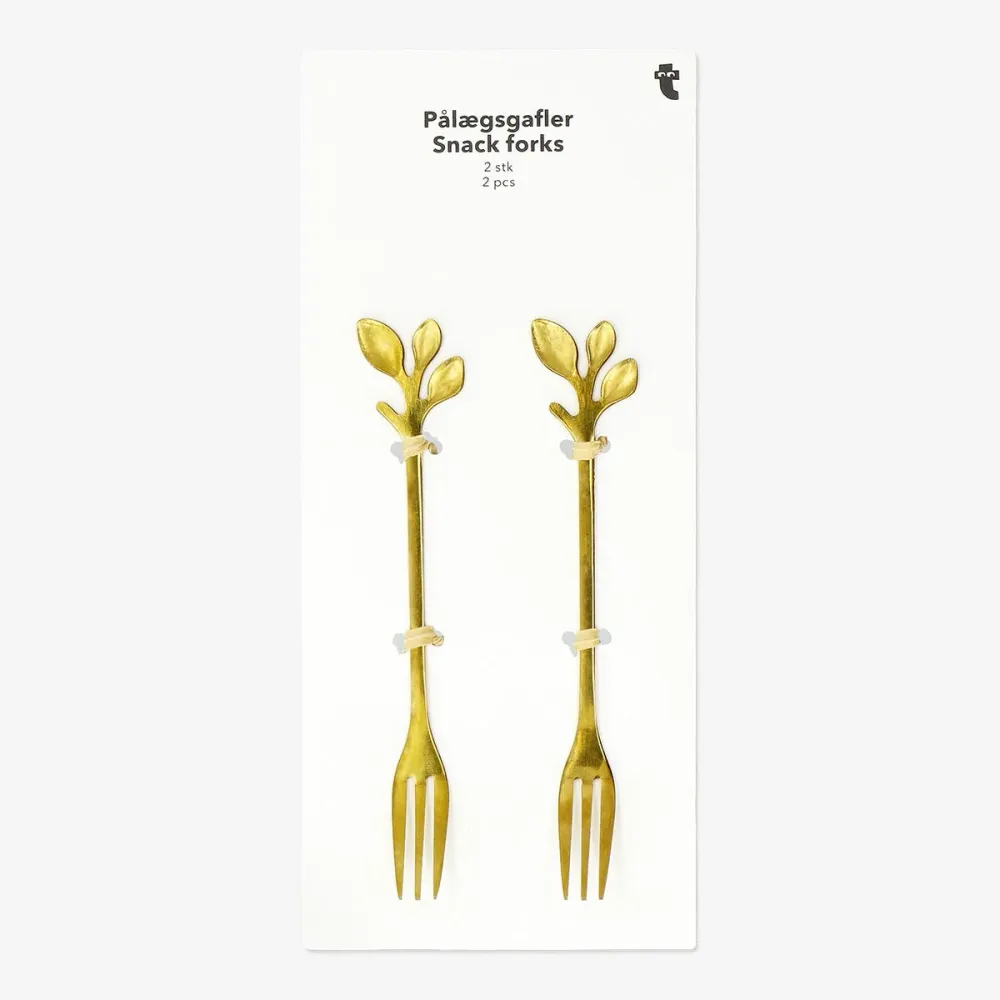 Forchette Snacks con foglie - 2 pz