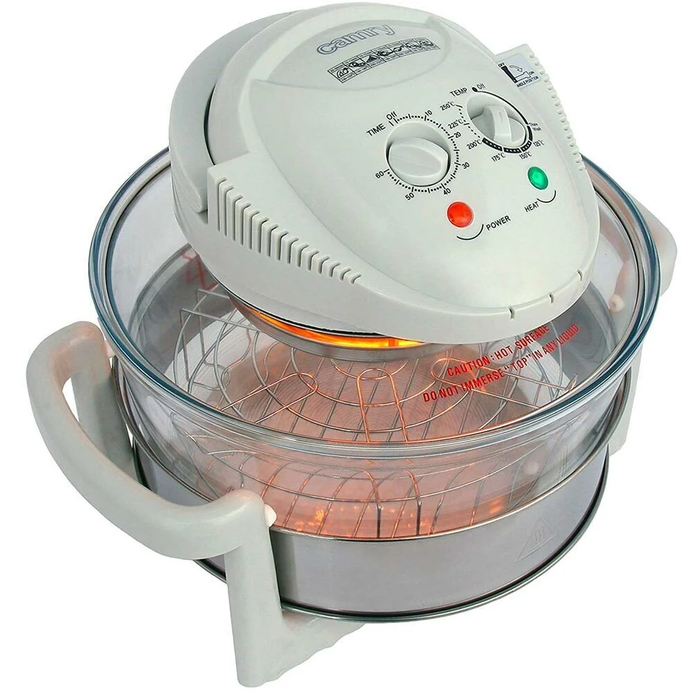 Forno Convenzione Alogeno Fornetto Contenitore 12Lt 1300W Timer e Accessori