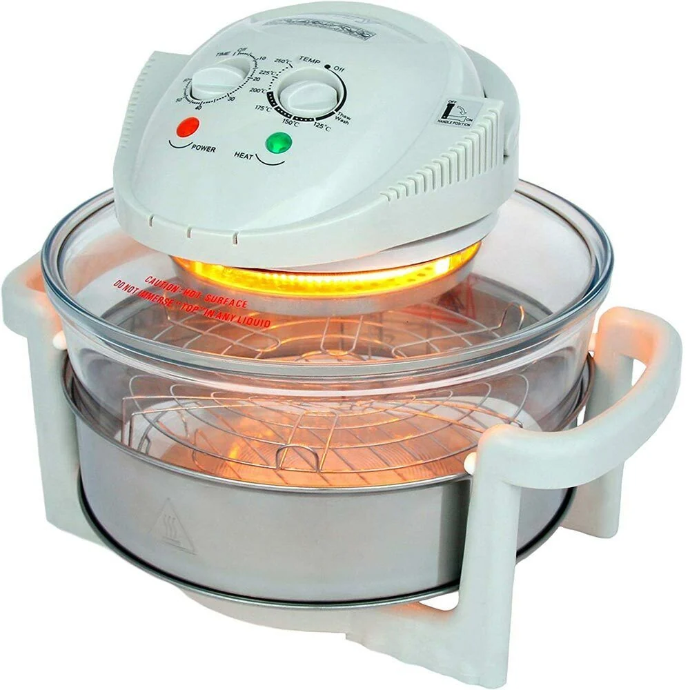 Forno Convenzione Alogeno Fornetto Contenitore 12Lt 1300W Timer e Accessori