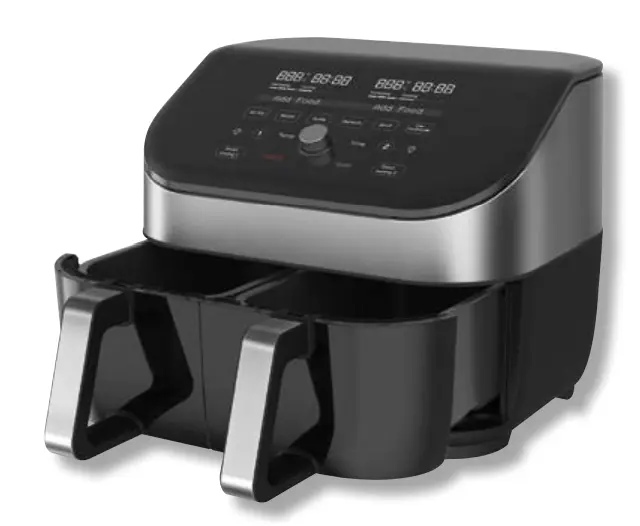 Friggitrice ad aria colore silver e nero vortex plus dual clearcook 8l Instant