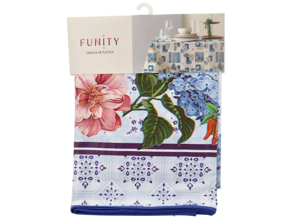 Funity tovaglia plastica stampata reversibile cm 140*240 12p unica