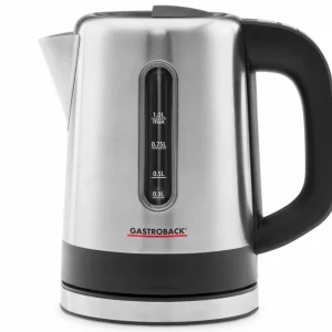 Gastroback Bollitore – 1 l, con selezione della temperatura, funzione mantenimento caldo, acciaio inossidabile