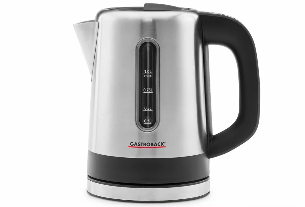 Gastroback Bollitore – 1 l, con selezione della temperatura, funzione mantenimento caldo, acciaio inossidabile