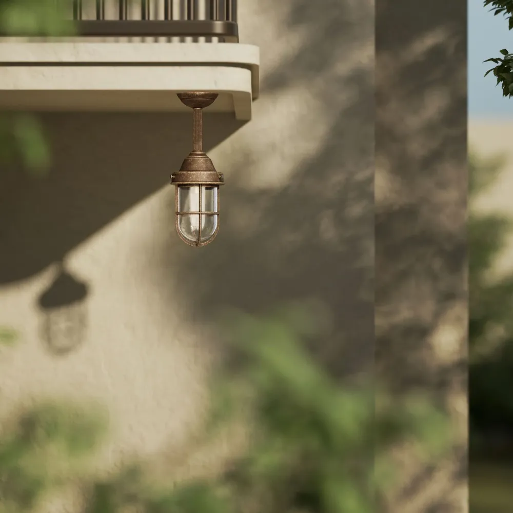 Lampada da Esterno Industriale con Gabbia di Protezione Ghidini 1849