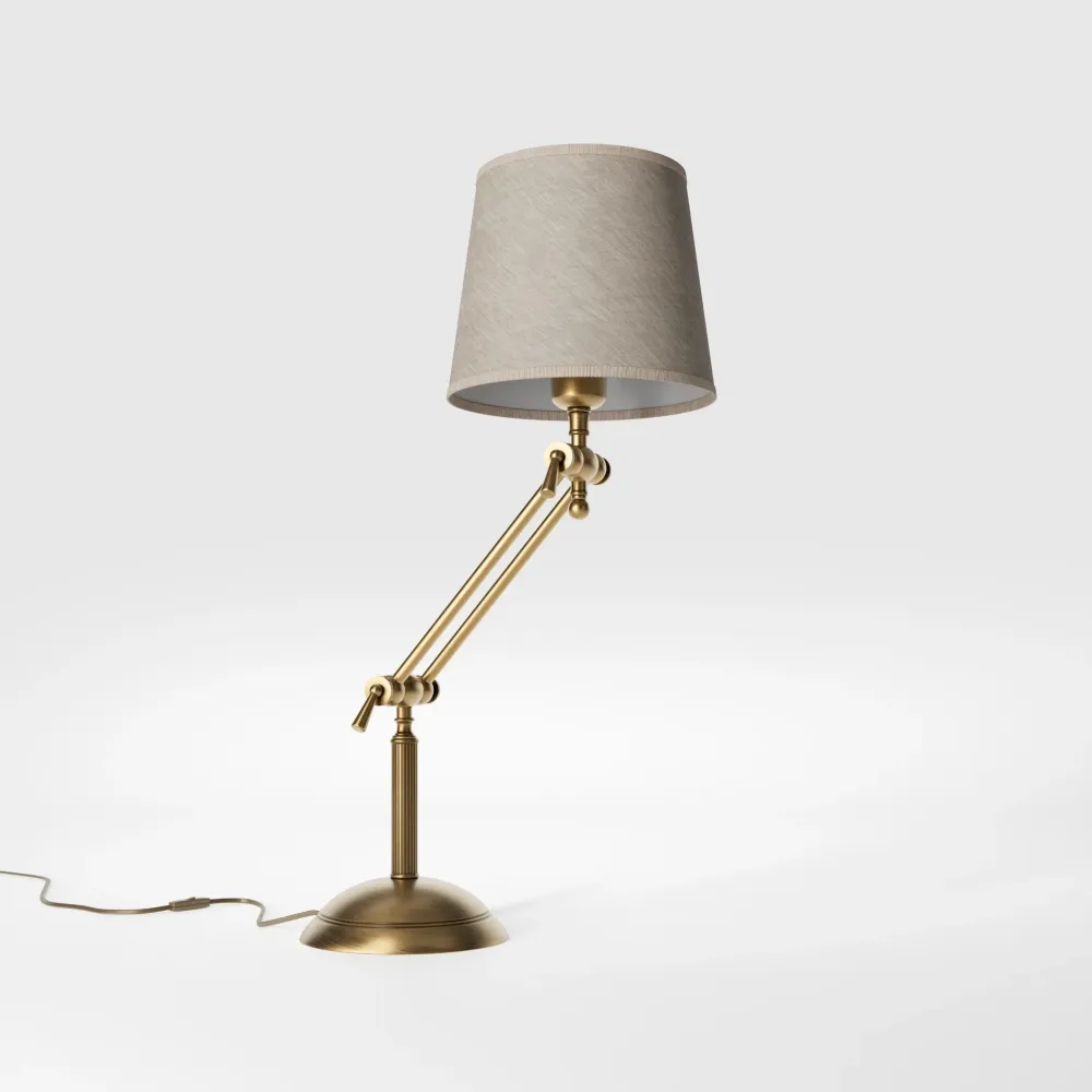 Lampada da Tavolo Ottone con Braccio Snodabile Ghidini 1849