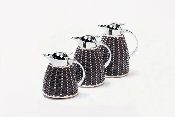 Chantilly Leather & Rattan Carafes Giobagnara