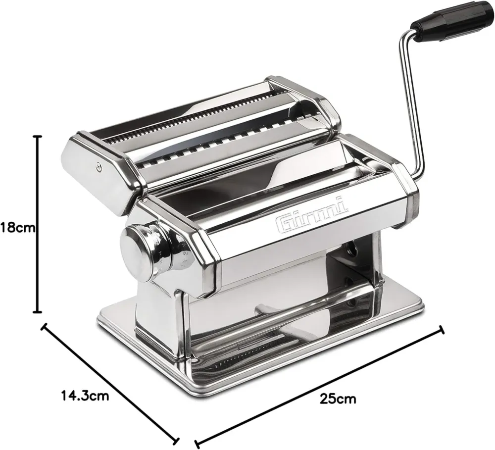 Girmi Im90 Macchina Per La Pasta, 9 Regolazioni, Rulli Alluminio Da 15 Cm, Acciaio Inox