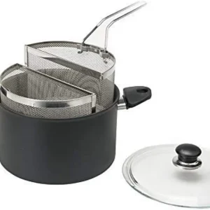 Gli Speciali Doppia Pasta, Alluminio, Nero, 24 cm