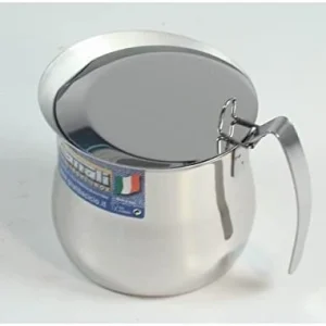 Gnali One Size Padella per Salsa Profonda, 2 Manici, 18 cm, 18/10, 12 Cups, Lega, Acciaio Inox