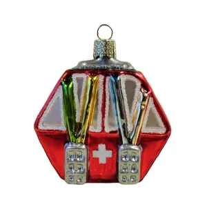 Gondola "palla" di Natale rossa