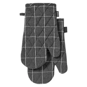 Guanti da forno LADELLE Eco Check carbone 18x33 cm 2 pezzi.