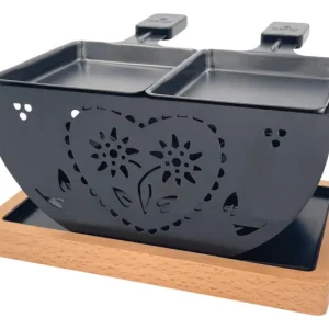 HEIDI Raclette Duo Coeur Folk 20x10x11 cm