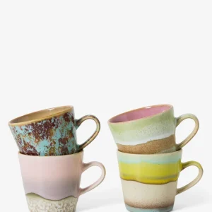 Set da 4 tazze ceramica Americano anni '70 HKLIVING