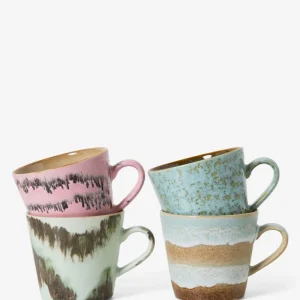 Tazza da cappuccino anni '70 Ceramica set da 4 HKLIVING