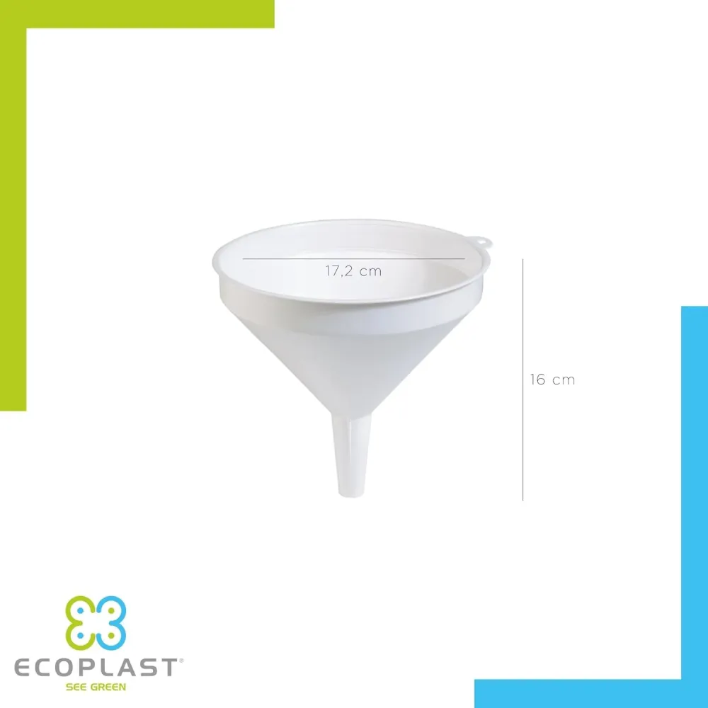 Imbuto Cucina Plastica 16Cm, 10 Pezzi Ecoplast