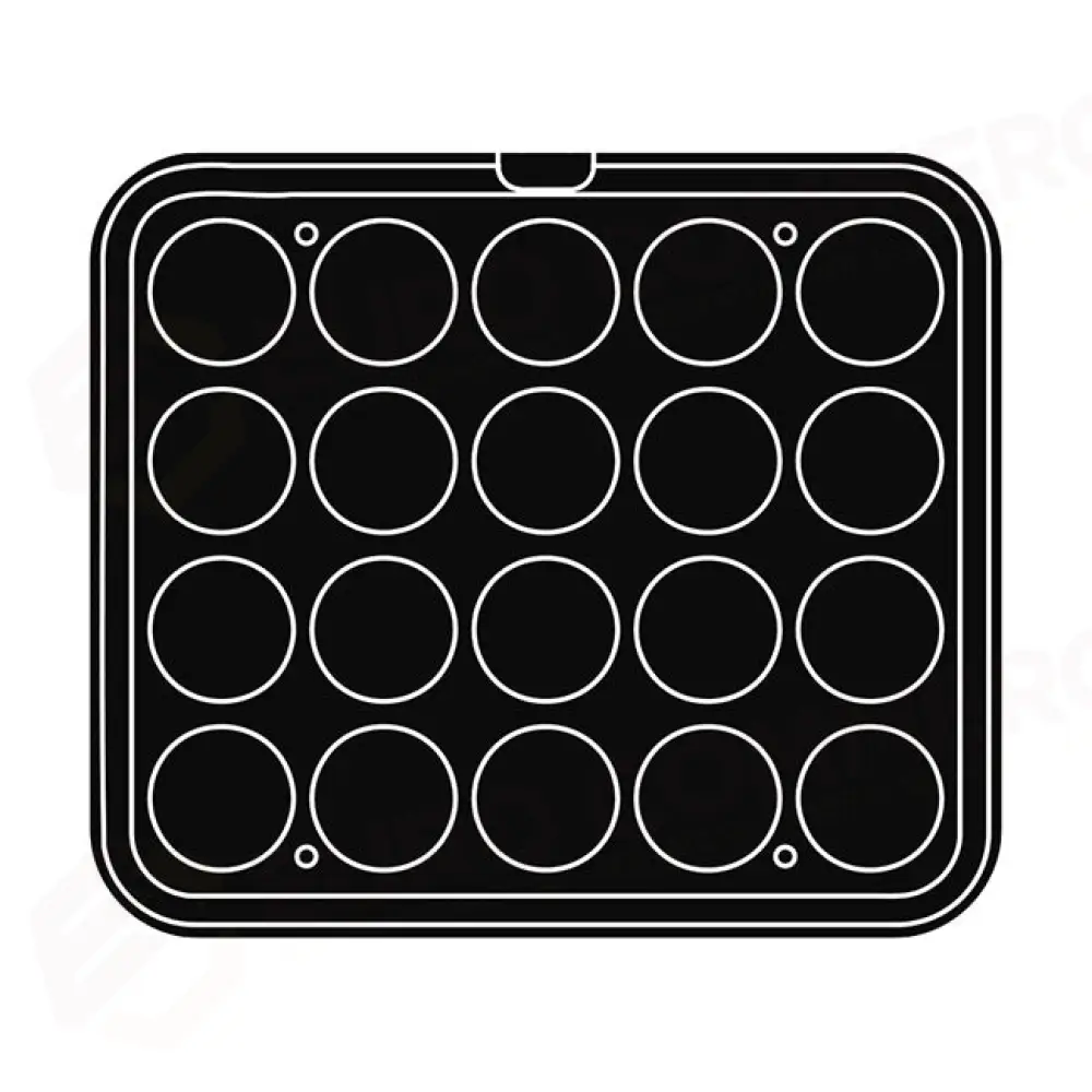 20 IMPRONTE TONDE Ø 60/56 H 20 MM - PIASTRA PER COOKMATIC 380X330 MM - PIASTRA-21 - PAVONI ITALIA