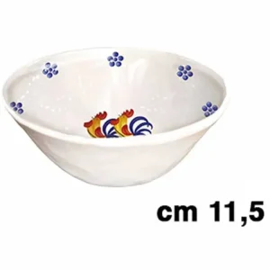 Insalatiera melamina 11,5xh.6cm con decorazione galli