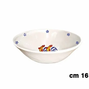 Insalatiera melamina 16xh.6,5cm con decorazione galli