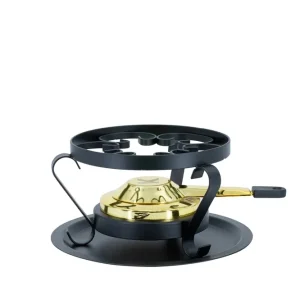 Kadastar Rechaud per fonduta Ø 16 cm × 11 cm, acciaio inossidabile, oro/nero