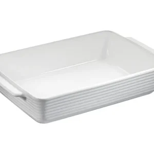 KÜCHENPROFI pirofila per gratin bordeaux rettangolare 40 cm bianco