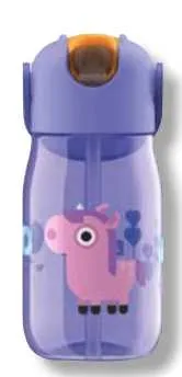 Kids flip straw bottle colore viola Zoku