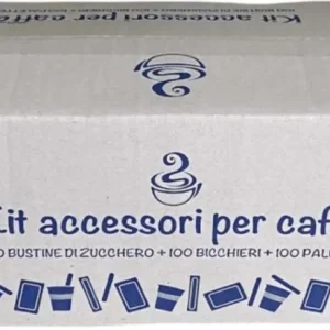 Kit Accessori Caffe 100/100/100 Palettine/bicchierini/zucchero