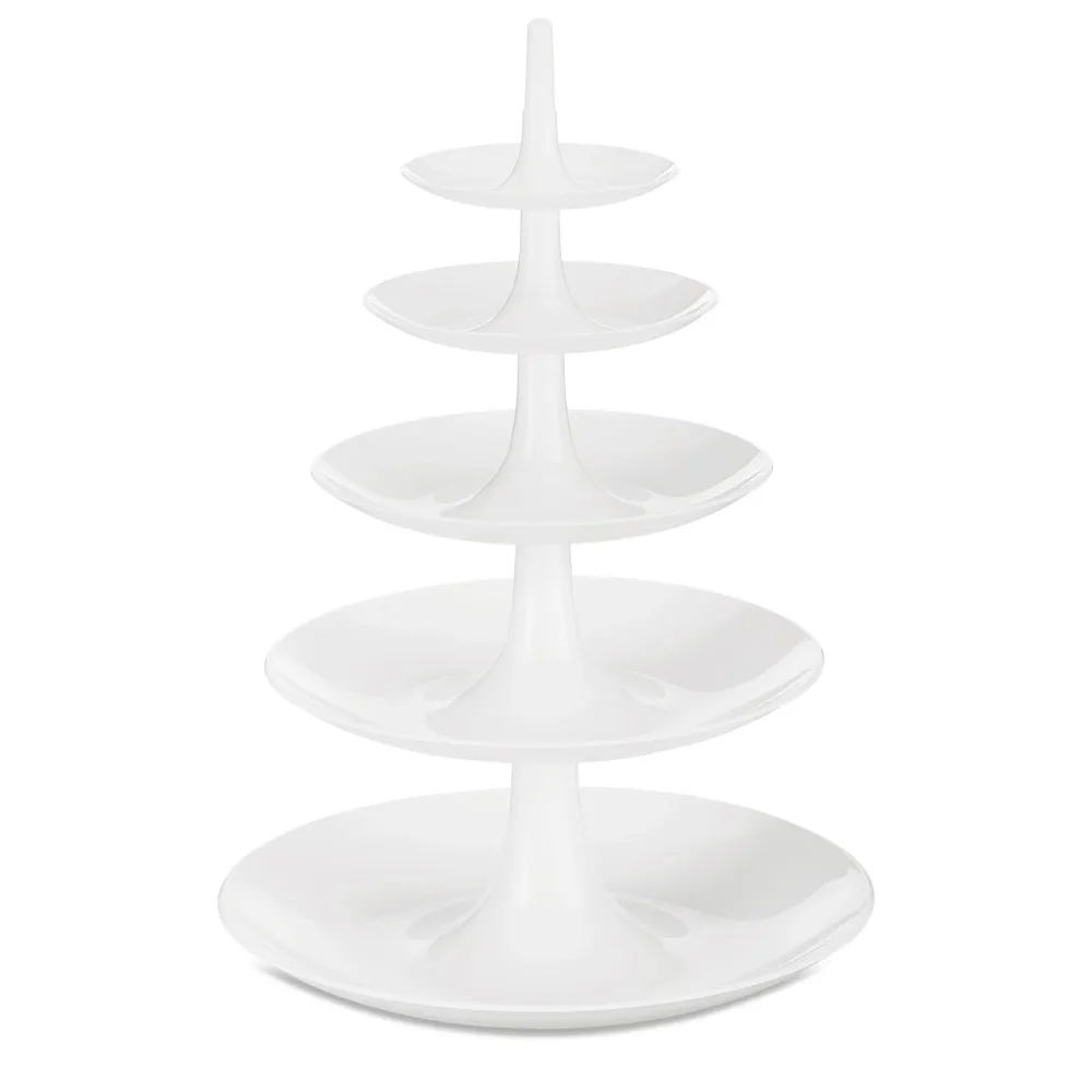 KOZIOL Etagere Alzata 5 Ripiani Impilabile Babell Big 53cm Bianco Organic