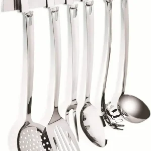 Lagostina Grancucina Set Mestoli con Barra Appendimestoli, 7 Pezzi, Acciaio...