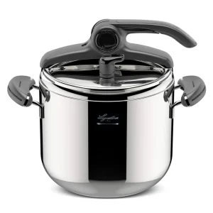Lagostina Mia Pentola Pressione 7 L Acciaio Inox 18/10 Ø 22 cm, Pentola Induzione e Gas, Coperchio con Apertura Facilitata...