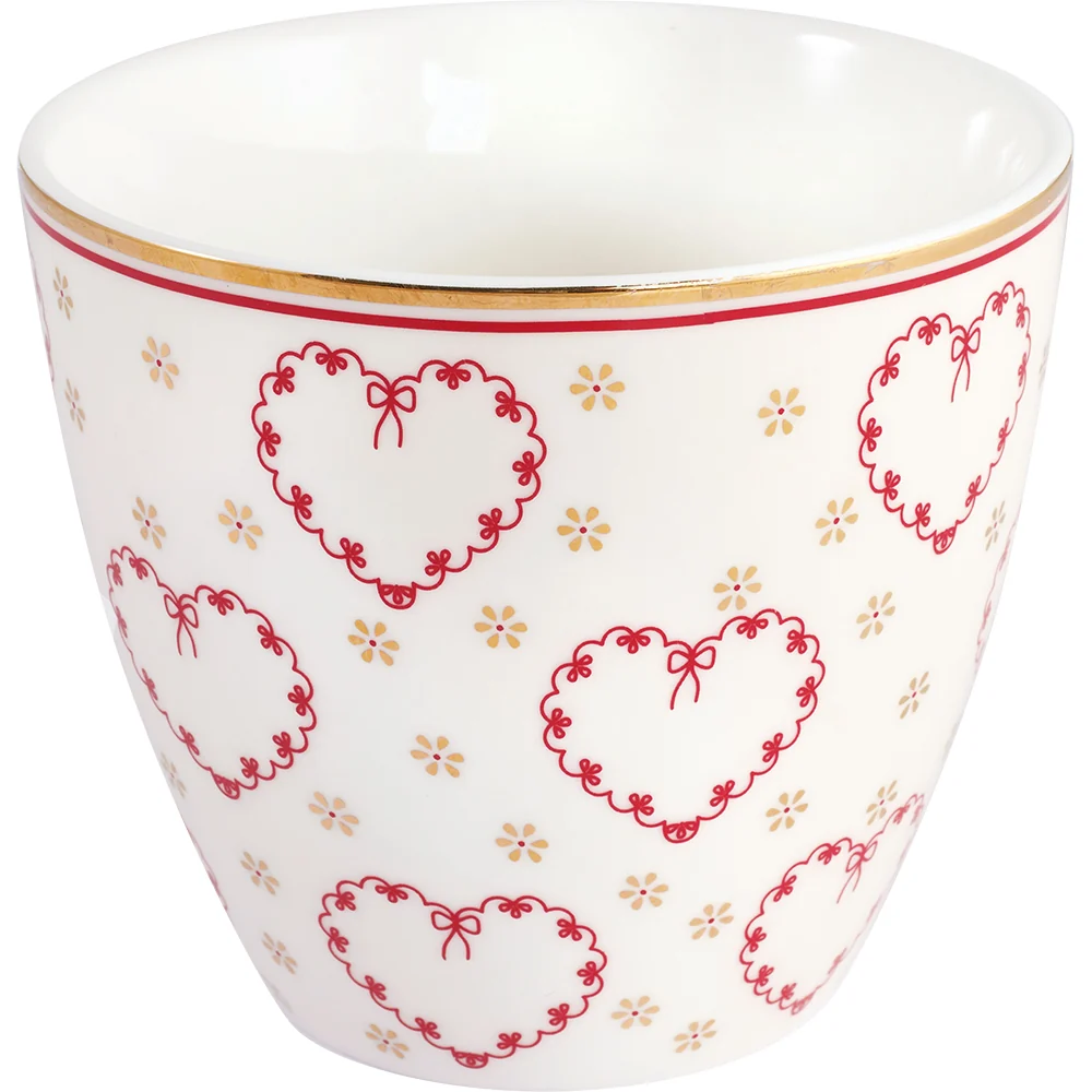 Layla Heart White Tazza Latte