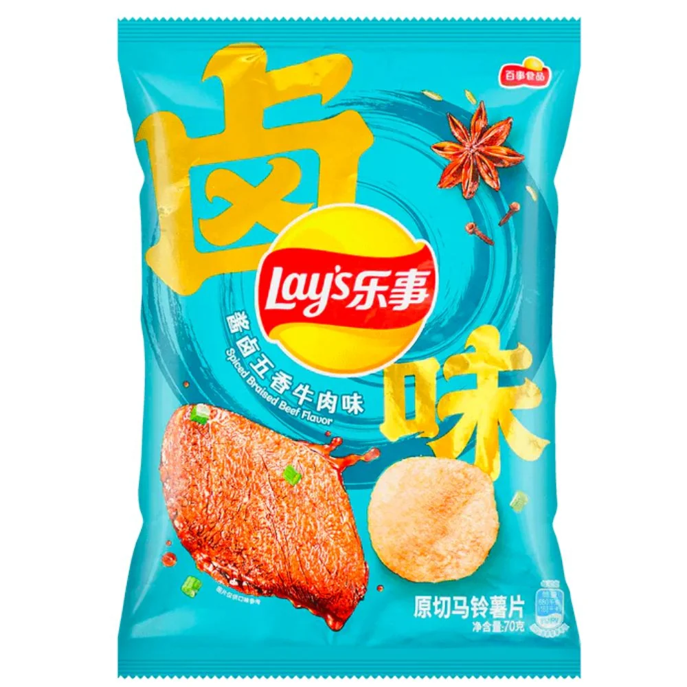 Lay’s Spiced Braised Beef Flavour, patatine al gusto di brasato da 70g